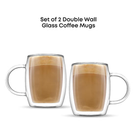 JoyJolt Aroma mug clear glass showcases the drink while remaining cool to touch.