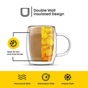 JoyJolt Aroma mug exterior stays condensation-free, preserving surfaces.