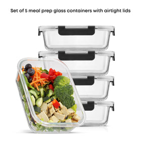 JoyJolt borosilicate glass container resists temp changes from fridge to oven.