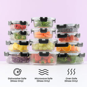 JoyJolt borosilicate square 17-5oz container stacks neatly in the fridge.