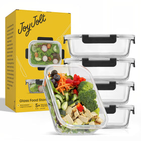 JoyJolt compact design stacks neatly in the fridge for easy access.