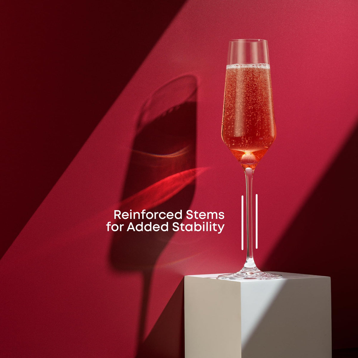 Dishwasher-safe JoyJolt Layla flutes for effortless care.
