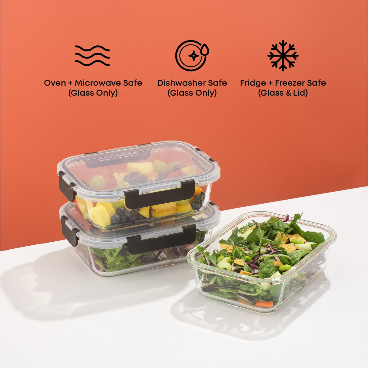 JoyJolt dishwasher-safe glass containers simplify cleanup after meals.