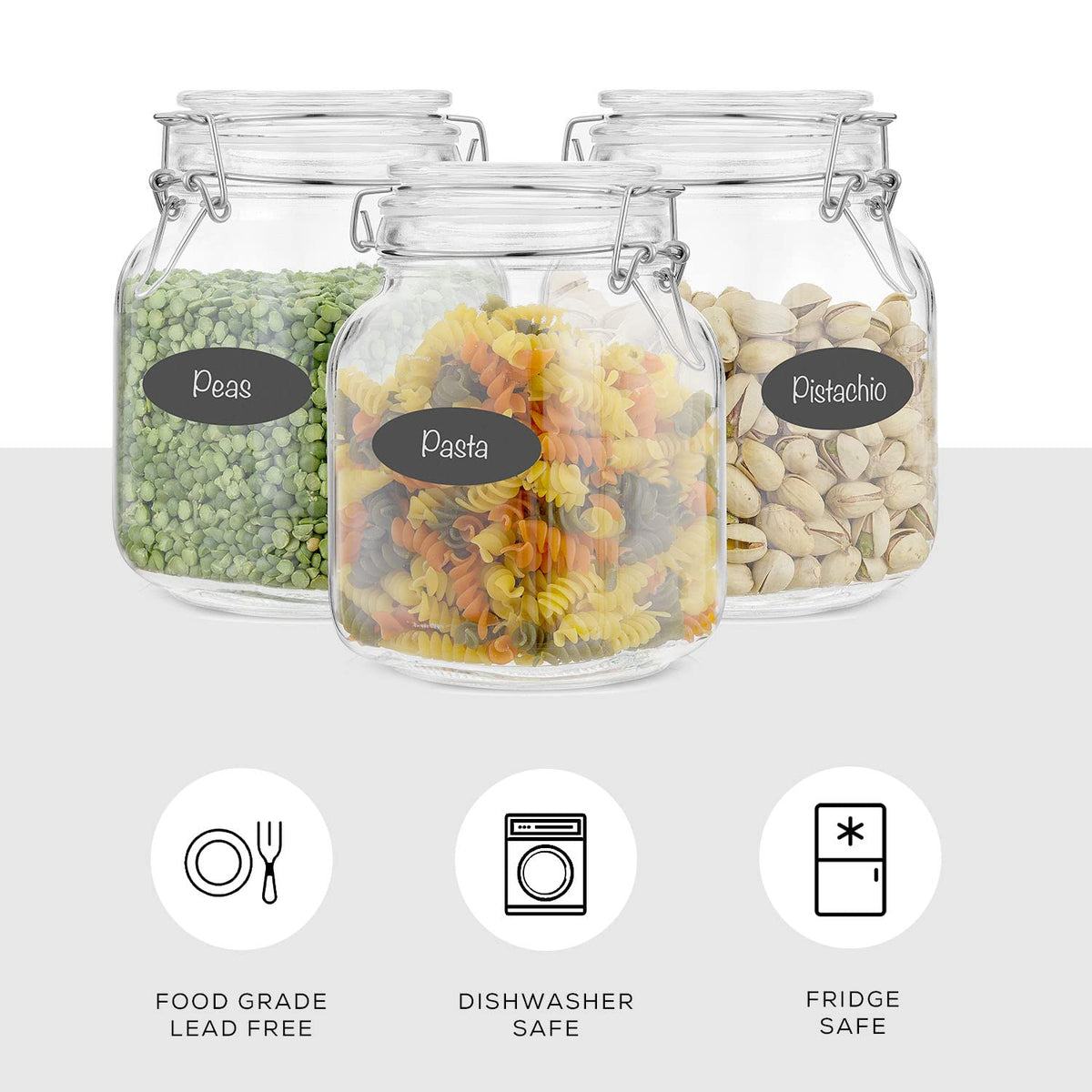 JoyJolt dishwasher-safe glass jar for easy cleaning