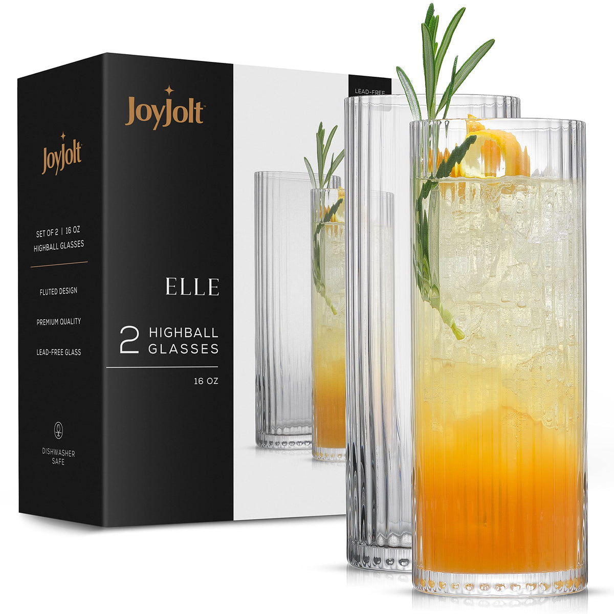 JoyJolt Elle dishwasher-safe glassware simplifies cleanup after entertaining.