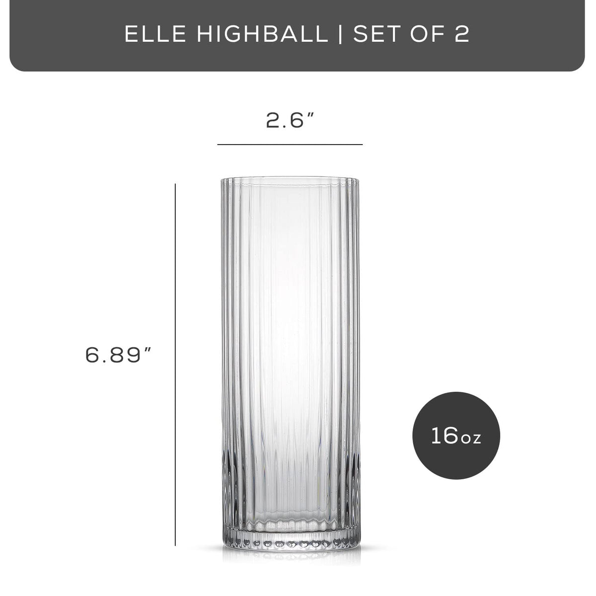 JoyJolt Elle durable ripple glassware offers sturdy BPA-free everyday use.