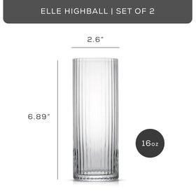 JoyJolt Elle durable ripple glassware offers sturdy BPA-free everyday use.