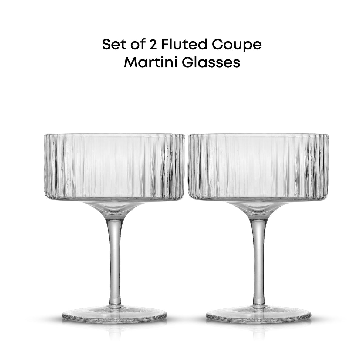JoyJolt Elle vintage-inspired glassware adds retro flair to cocktails and champagne.
