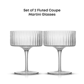 JoyJolt Elle vintage-inspired glassware adds retro flair to cocktails and champagne.