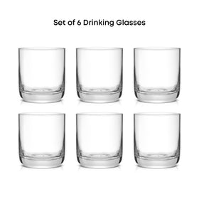 JoyJolt Faye lowball glass bar-base view emphasizes sturdy feel for reliable entertaining.