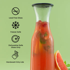 JoyJolt glass carafe dishwasher-safe glass for easy cleanup