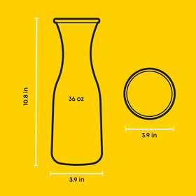 JoyJolt glass carafe set ready for mimosa bar elevating brunch with elegant glassware