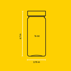 JoyJolt glass juice bottle set of 8 keeps drinks organized in the fridge.