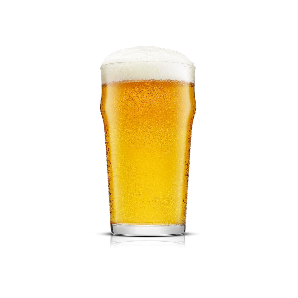 JoyJolt Grant 19oz beer glass rim closeup with thick rolled edge