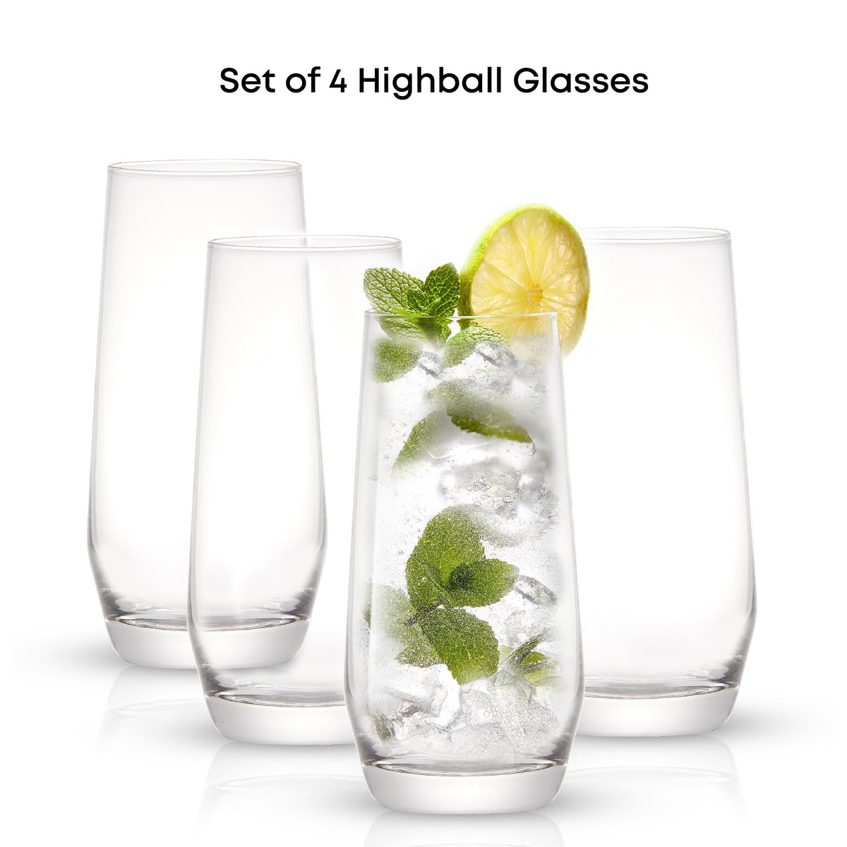 JoyJolt Gwen lead-free crystal glass for clean, bubble-free clarity.