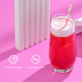 JoyJolt Gwen six-inch tall glasses look sturdy for daily use.