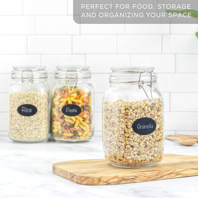 JoyJolt kitchen storage jar helps countertop organization and easy access.