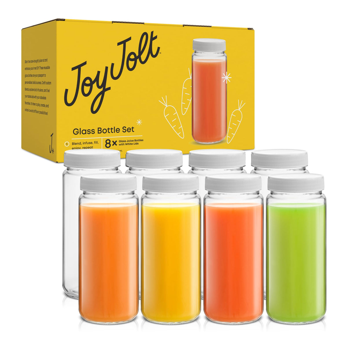 JoyJolt versatile bottles suit smoothies, cold brew, and meal prep.