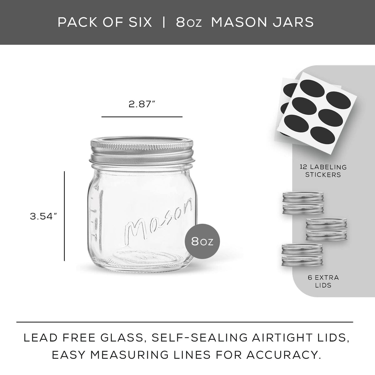 JoyJolt adhesive labels help you organize preserves, salads, or overnight oats.