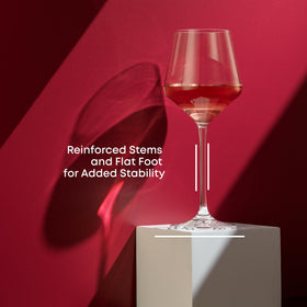 JoyJolt Layla elegant rim adds table-side visual appeal.