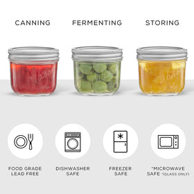 JoyJolt lead-free glass jar ready for high-temp sterilization and canning.