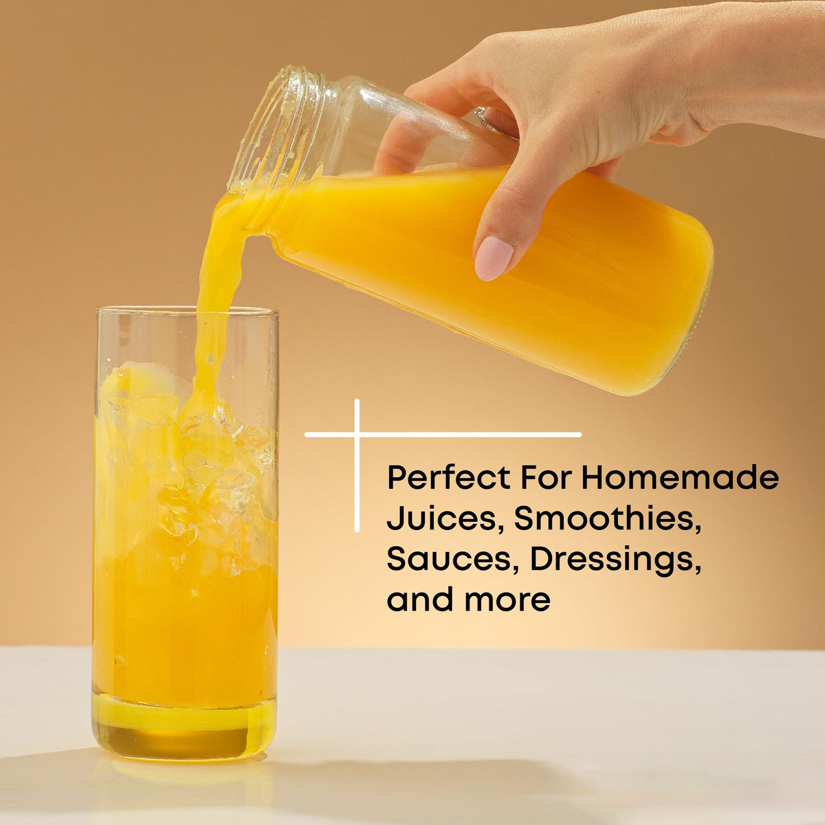 JoyJolt lead-free soda-lime glass offers durable, taste-preserving storage.