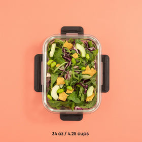 JoyJolt microwave-safe container without lid promotes quick reheats.