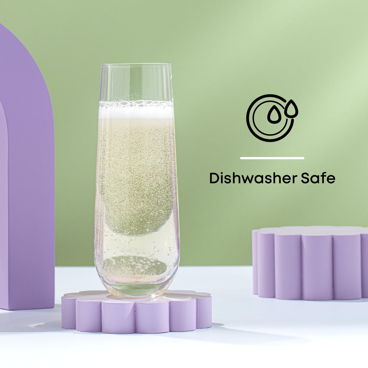 Perfect for Prosecco, champagne, or rosé sparking wine.