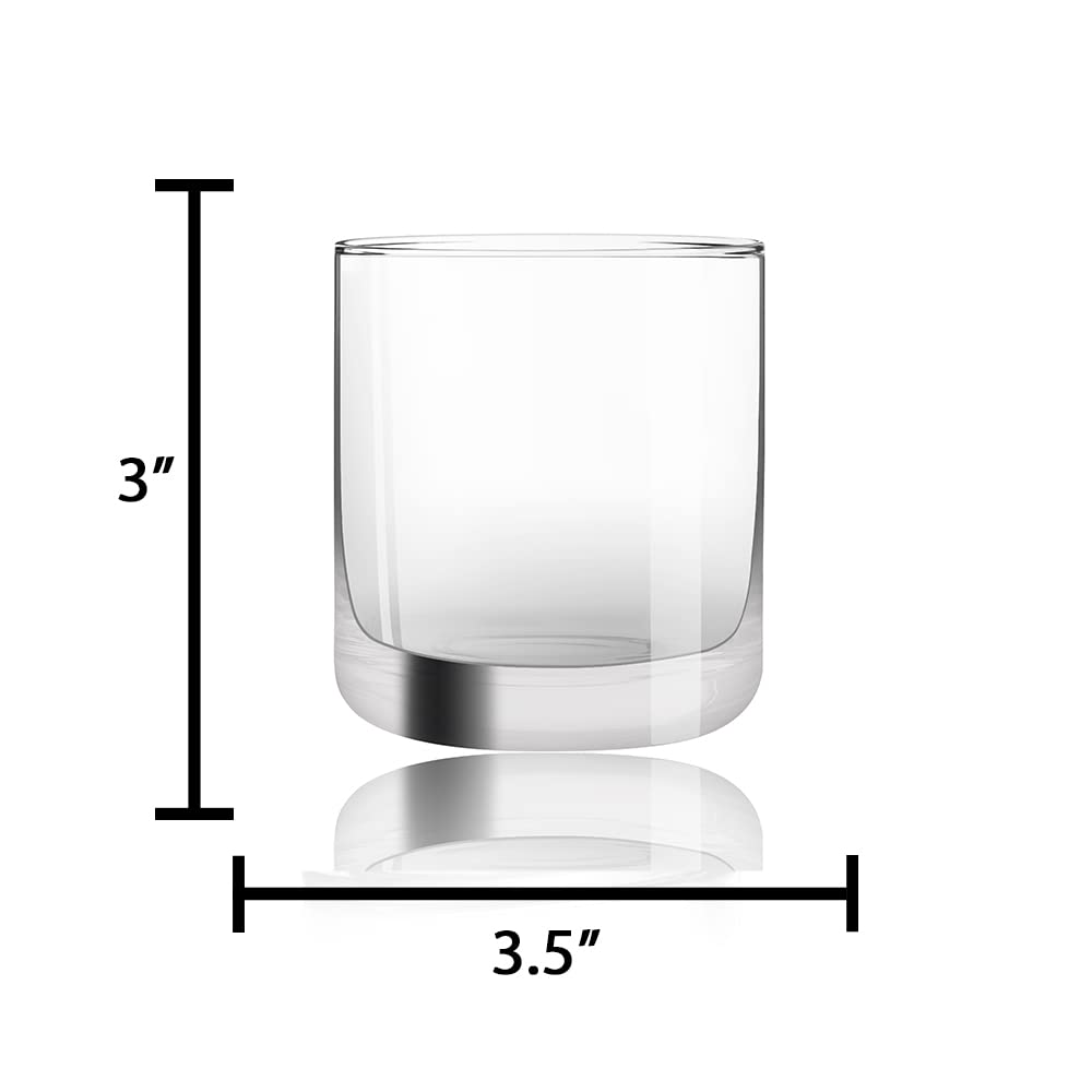 JoyJolt Nova rocks glass with heavy base enhances grip and stability