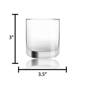 JoyJolt Nova rocks glass with heavy base enhances grip and stability