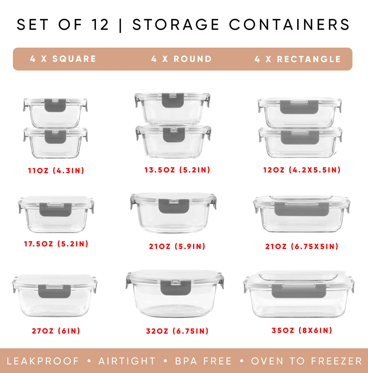 JoyJolt rectangular 21oz container with lid, great for cold lunches