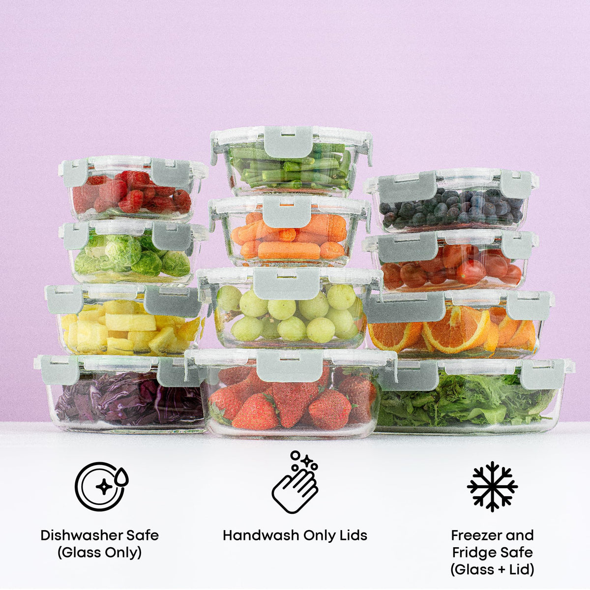 JoyJolt rectangular 21oz container, airtight lid keeps leftovers fresh