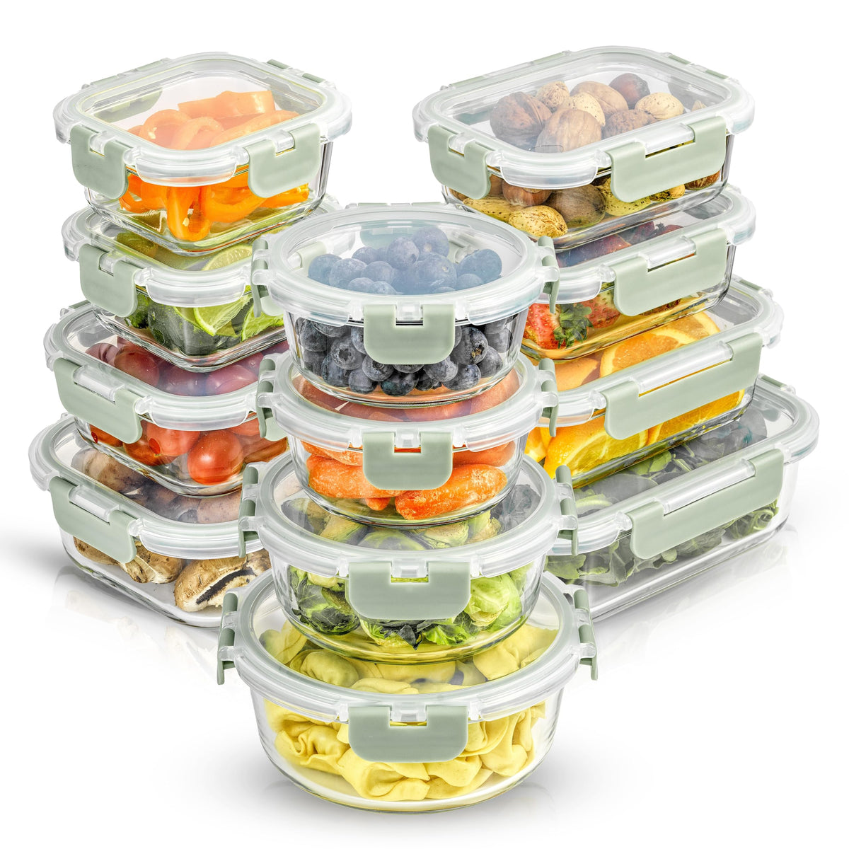 JoyJolt rectangular 35oz container with lid for meal prep and fridge freshness