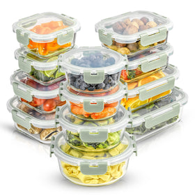 JoyJolt rectangular 35oz container with lid for meal prep and fridge freshness
