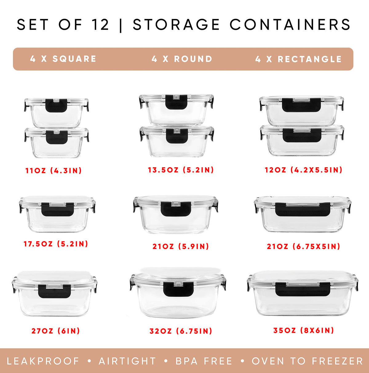 JoyJolt round 13-5oz container ideal for measured portions on the go