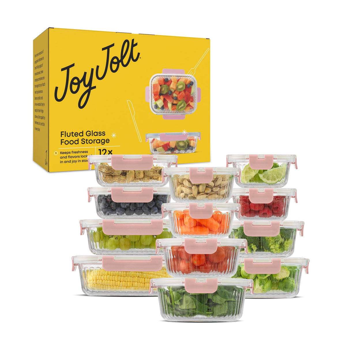 JoyJolt round 13.5oz container holds desserts or sides securely
