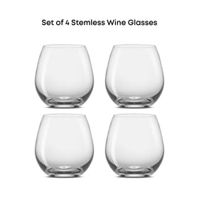 JoyJolt Spirits stemless base provides stability to prevent spills
