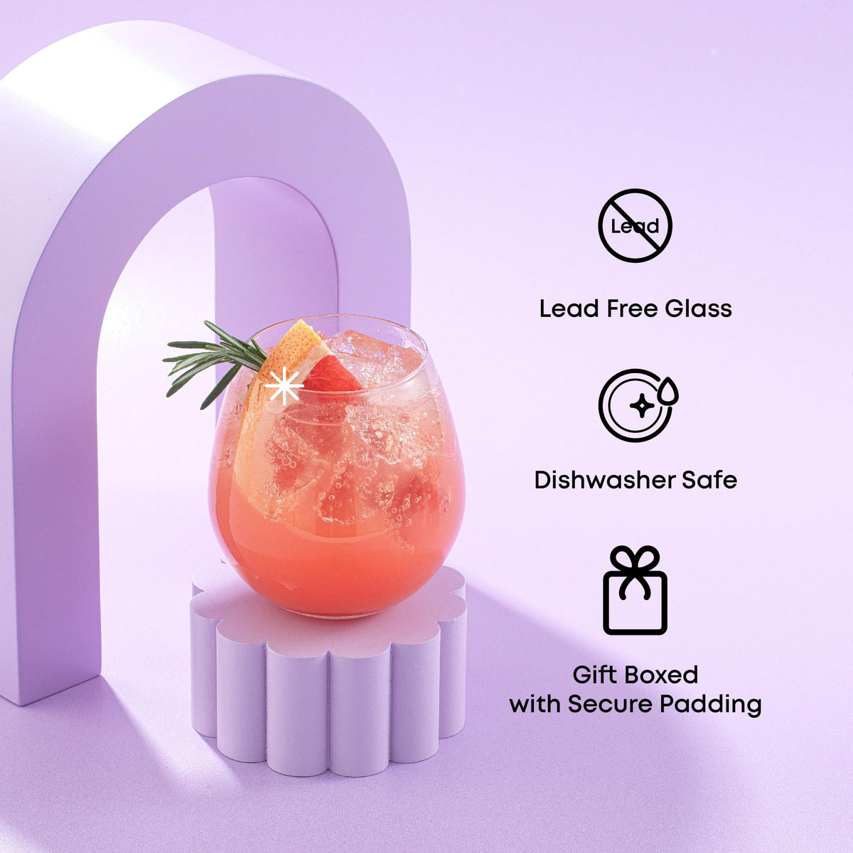JoyJolt Spirits glasses ideal for red or white wine to enhance aroma