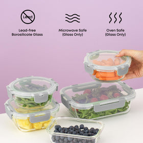 JoyJolt square 17.5oz container with lid, fridge ready