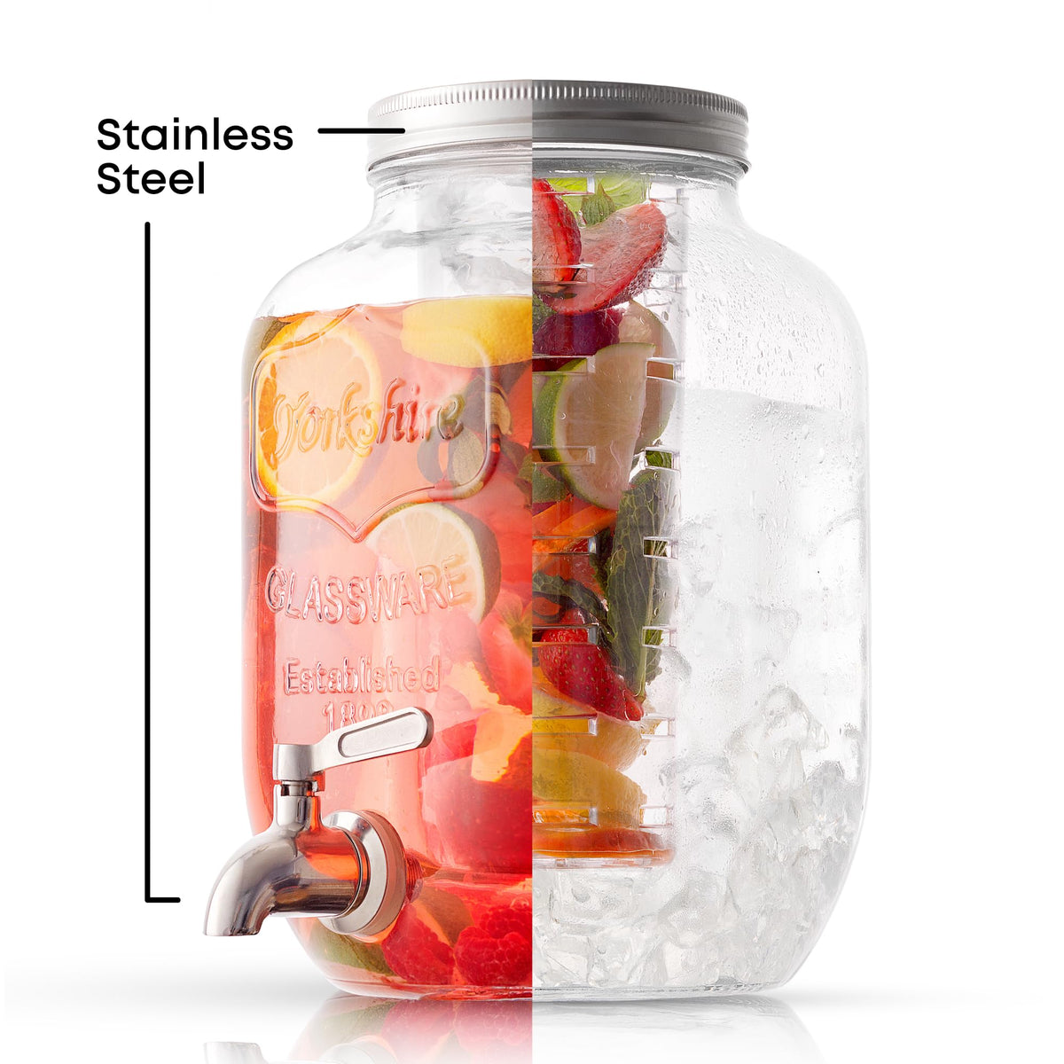 JoyJolt sun tea jar use for weekend outdoor refreshment.