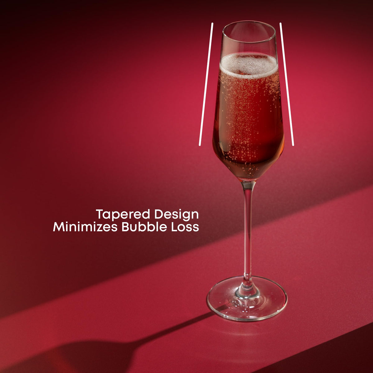 JoyJolt Layla flutes ideal for toasts at weddings and Prosecco.