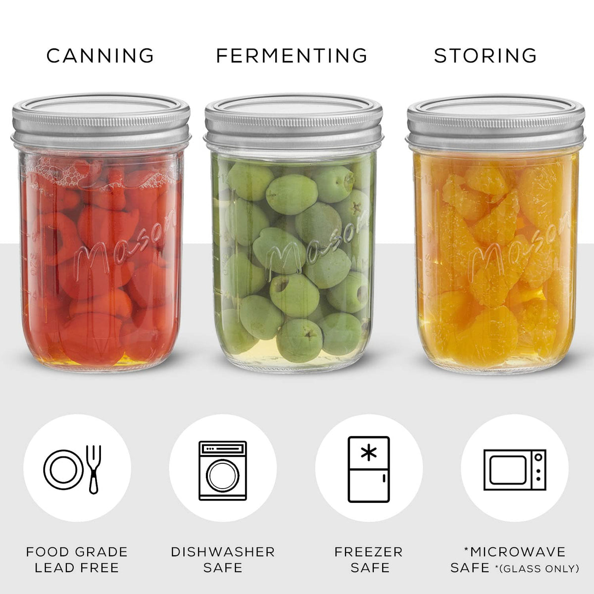 Wide-mouth JoyJolt jar opening for easy filling and pouring