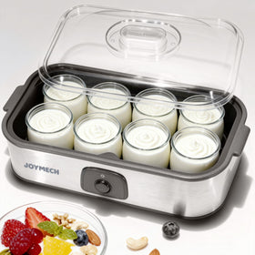 JoyMech Yogurt Maker front view with compact design for home kitchens.