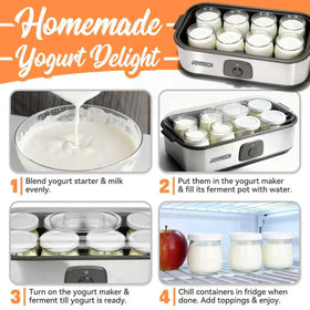 Transparent lid of JoyMech Yogurt Maker monitoring fermentation.