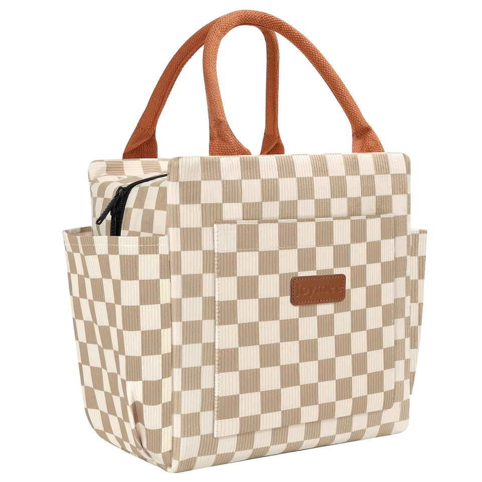 Joymee lunch bag front view with spacious interior for meals and snacks