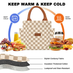 Joymee lunch bag inner-liner view reveals leakproof, easy-clean insulated interior