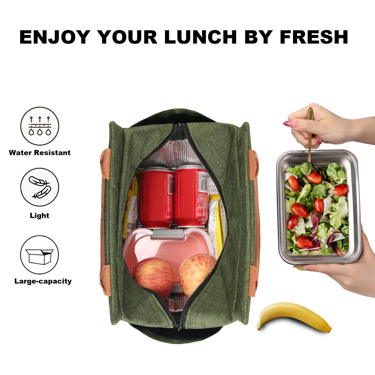 Joymee interior with foil lining preserves temperature for hours