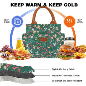 Joymee lunch bag features a front pocket for essentials