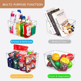 Joymeezo clear bin laundry storage keeps detergents organized.