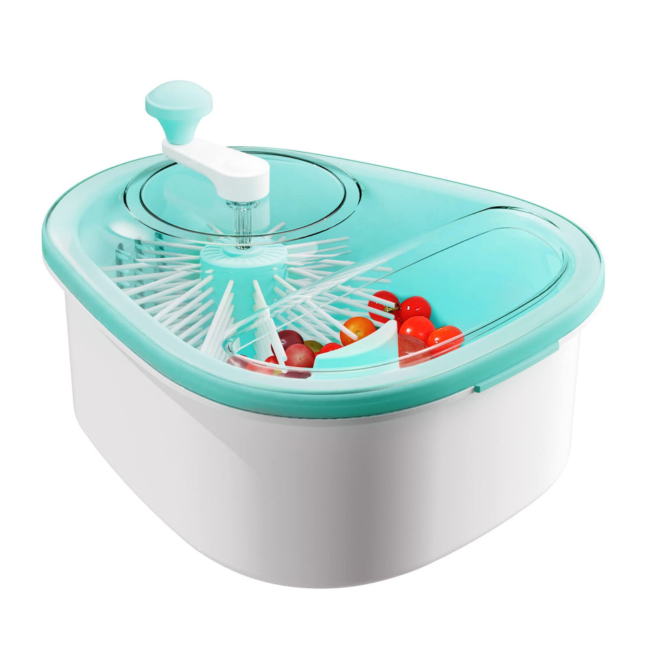 JOYMOOP JOYLOOP fruit cleaner spinner in action with spinning wash.